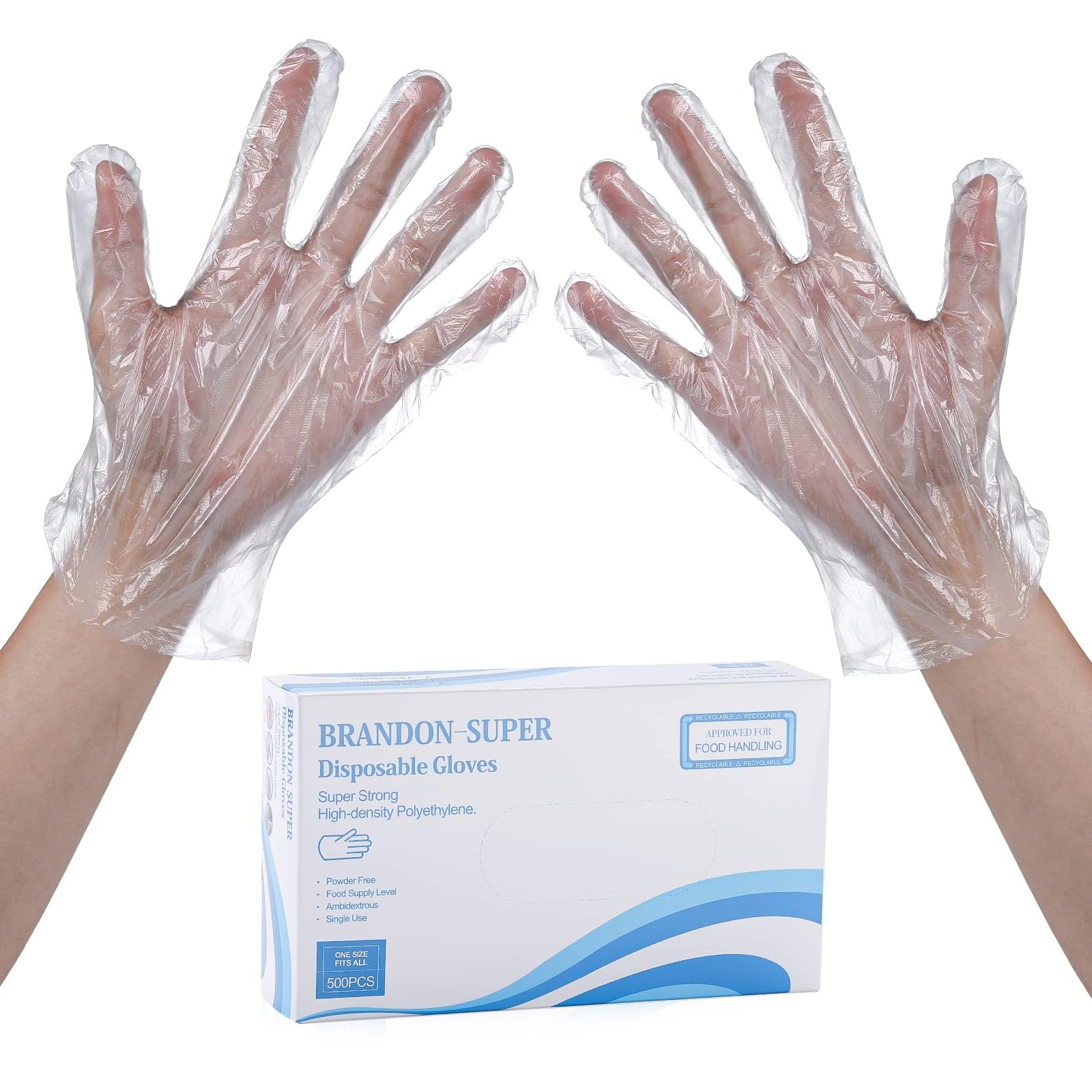 Brandon-super disposable gloves pack-500 for kitchen-use and food handling.