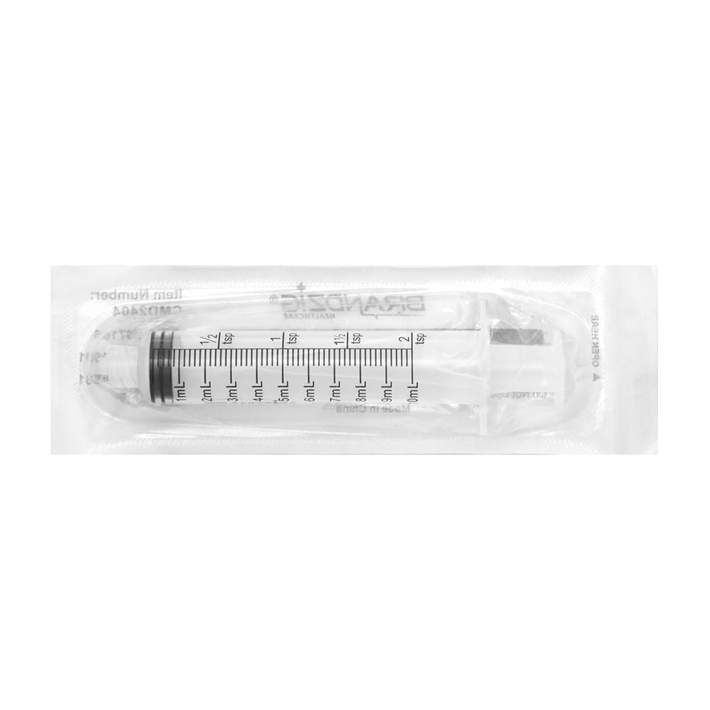Brandzig syringe shows clear graduations for accurate measurements in professional settings.
