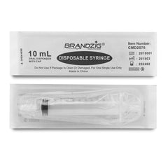 BrandZIG individually wrapped syringes for single-use safety.
