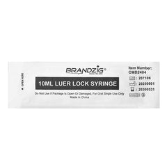 Brandzig sterile packaging of 100 syringes ensures hygienic single-use convenience.