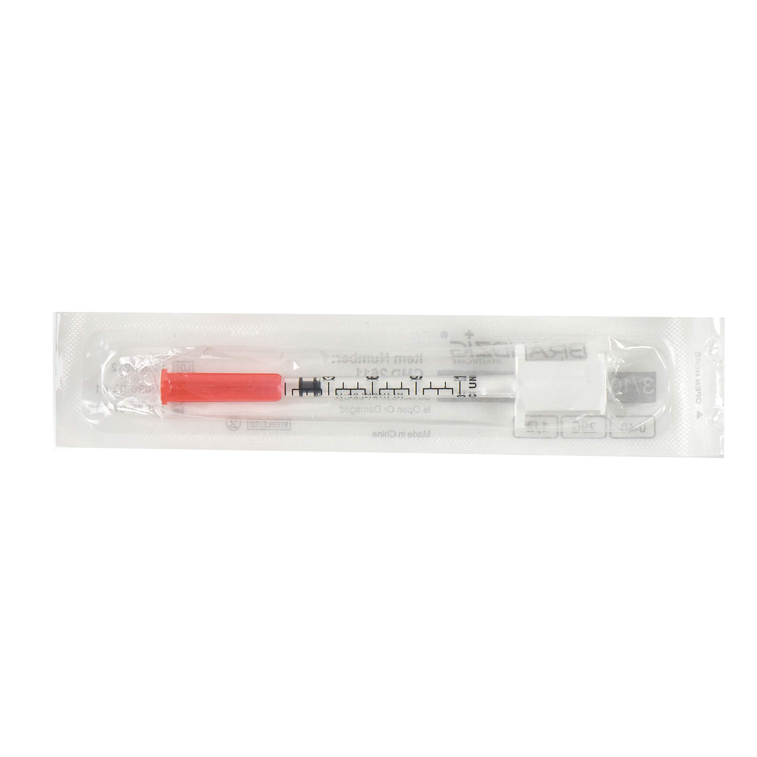 100-pack Brandzig U-40 syringes for home or clinic storage.