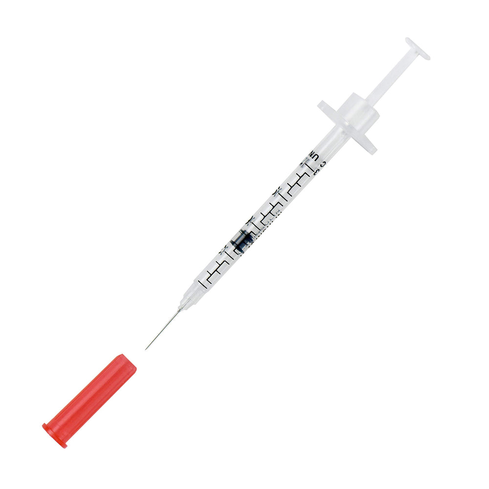Close-up of the 29G needle showing a gentle insertion feel.