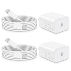 BRASAG 20W PD fast charger block – front view for rapid iPhone charging.