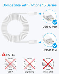 BRASAG 6ft USB-C to USB-C cable with reinforced durability.