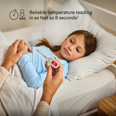 Braun Digital Thermometer in oral-use position for comfortable testing