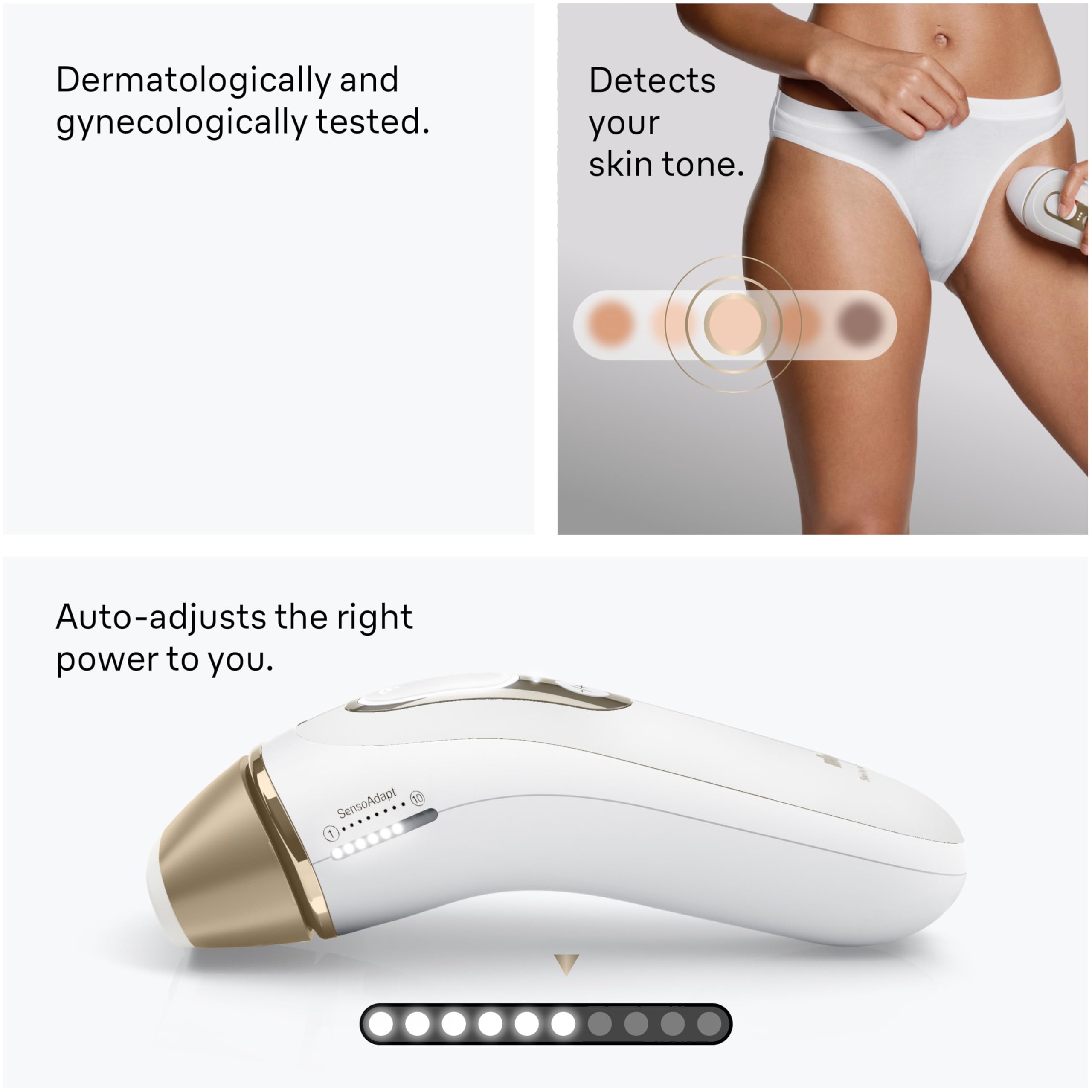 Braun Silk·expert Pro 5 control panel for easy session setup.