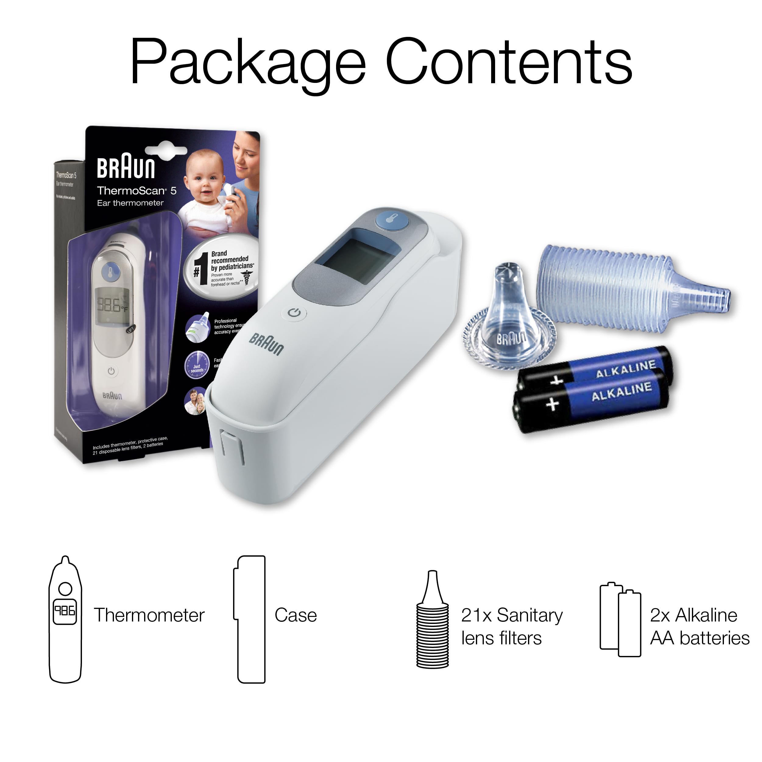 Braun ThermoScan 5 infrared technology offers quick readings