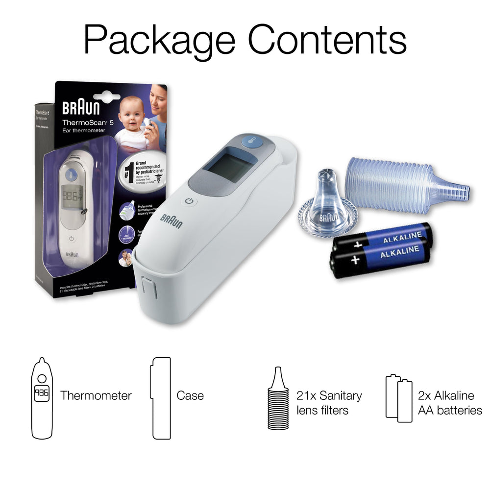 Braun ThermoScan 5 infrared technology offers quick readings