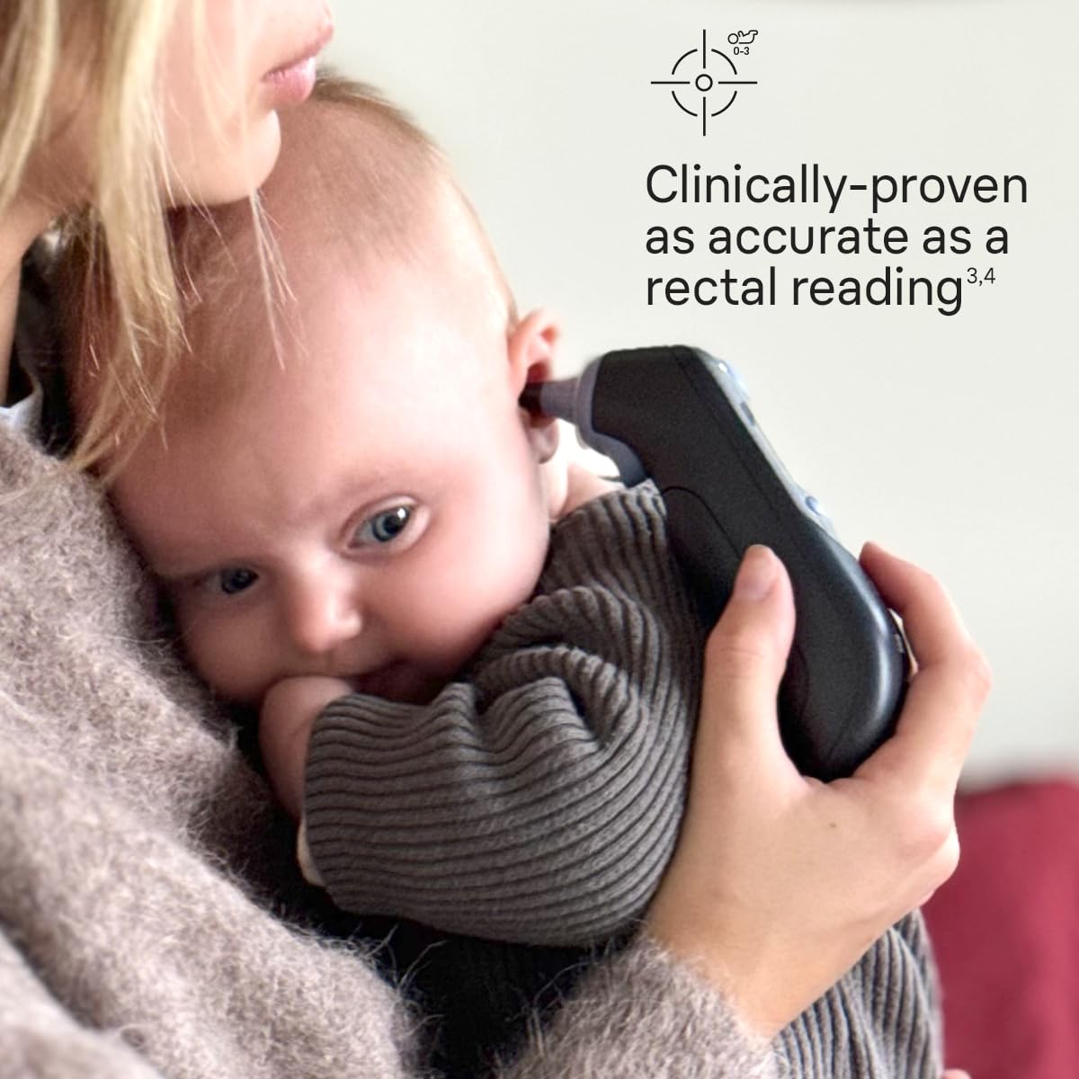 Braun ThermoScan 7 color-coded display shows fever guidance at a glance.