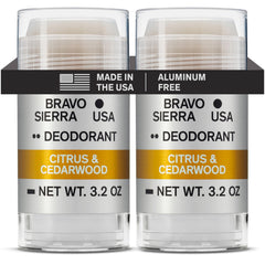 Bravo Sierra aluminum-free deodorant two-pack front view with odor protection