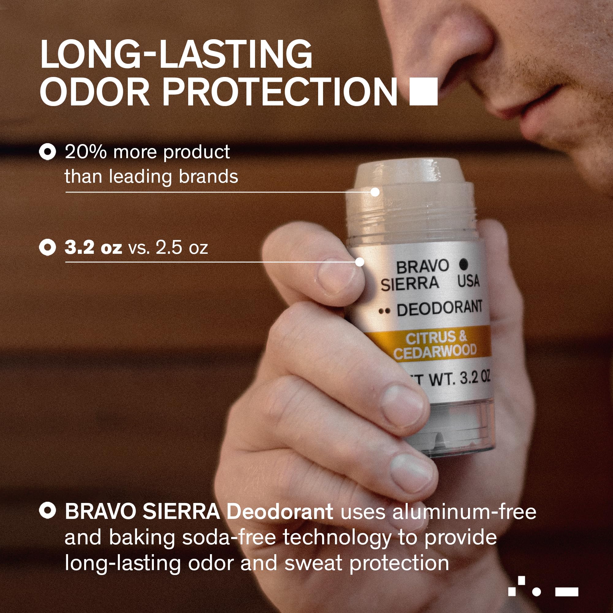 Application close-up shows clear glide for underarm use