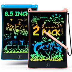 Bravokids 2pack LCD writing tablet 8.5 inch, kid-friendly and portable for scribbles.