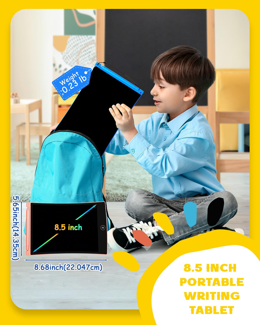 Bravokids durable anti-drop plastic shell resists drops during play.