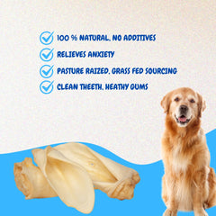 Brazilian Pet cow ears packaging highlighting natural sourcing and safety