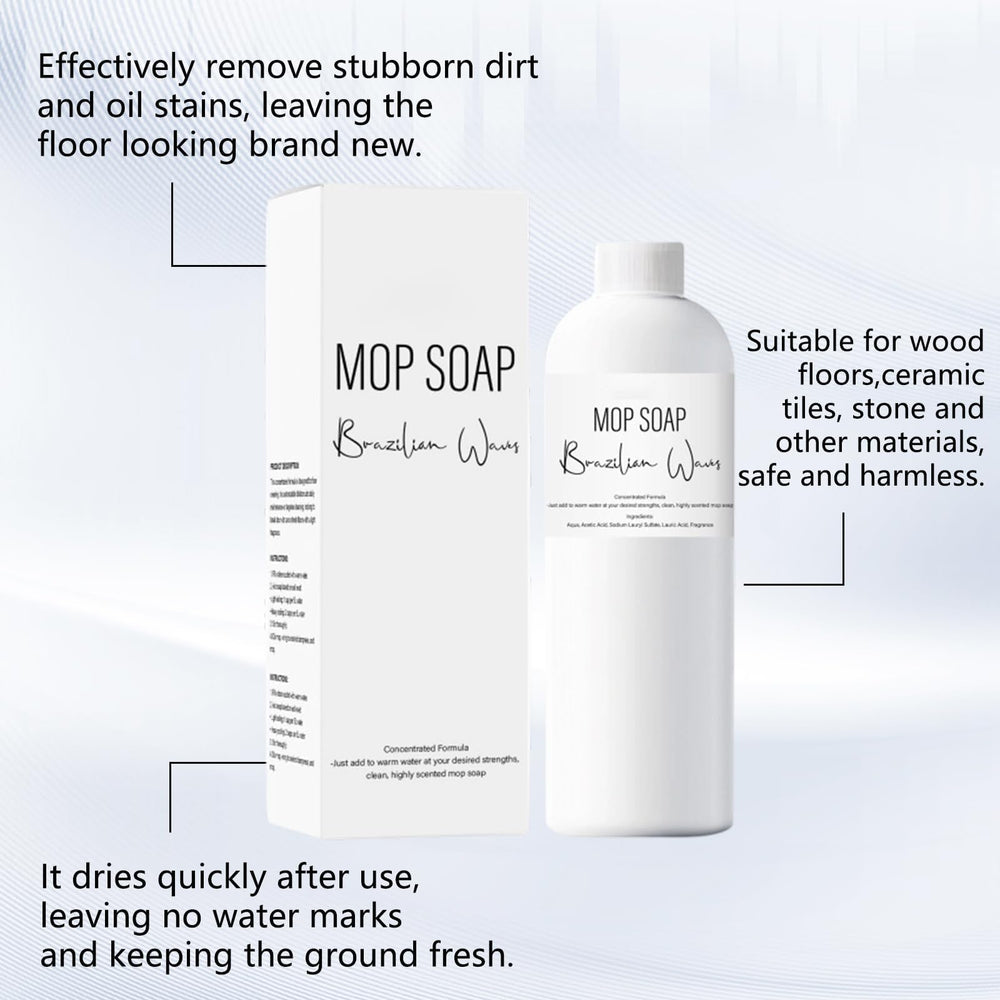 Brazilian Waves Mop Soap scent leaves home smelling fresh.