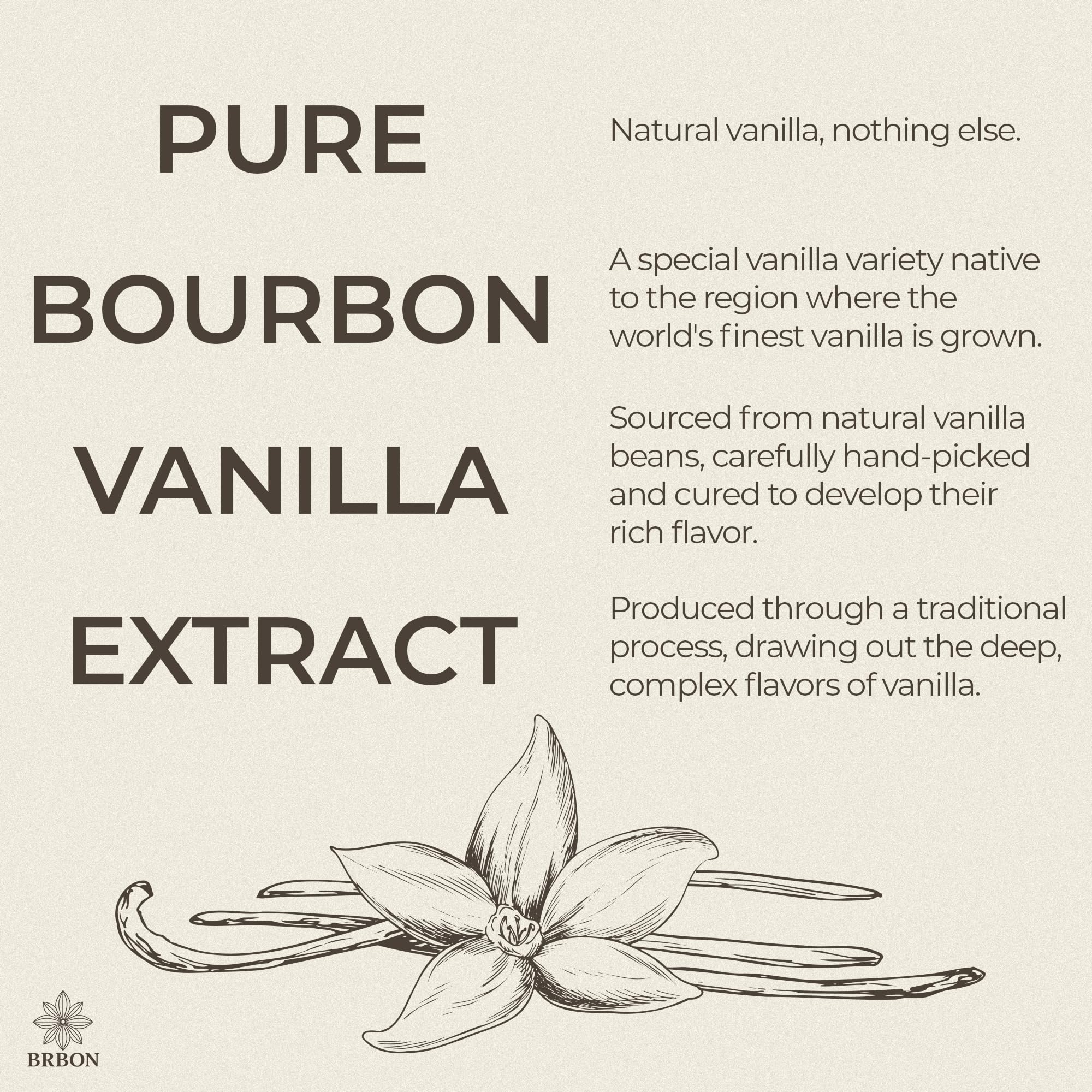 BRBON vanilla extract used in desserts, capturing deep aroma and complexity
