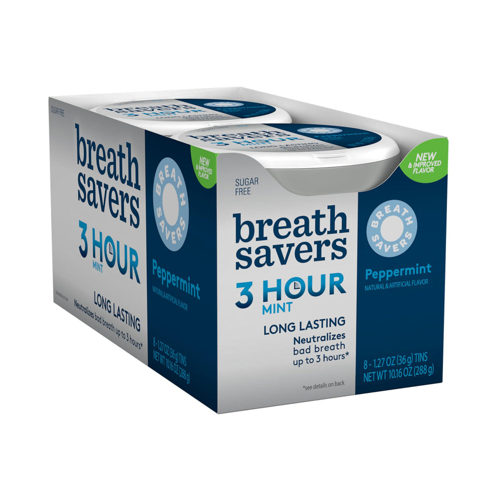 Tin tucked in a pocket for quick, confident breath after meals or coffee.