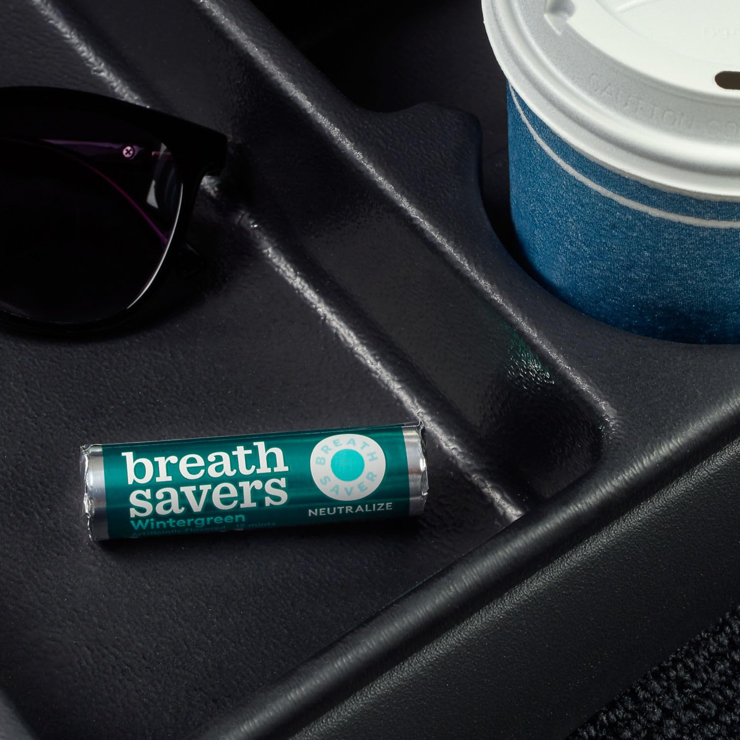 Breath Savers Wintergreen mints in desk drawer for anytime mint lift.