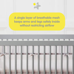 Top and bottom 1-inch trim detail on BreathableBaby liner.