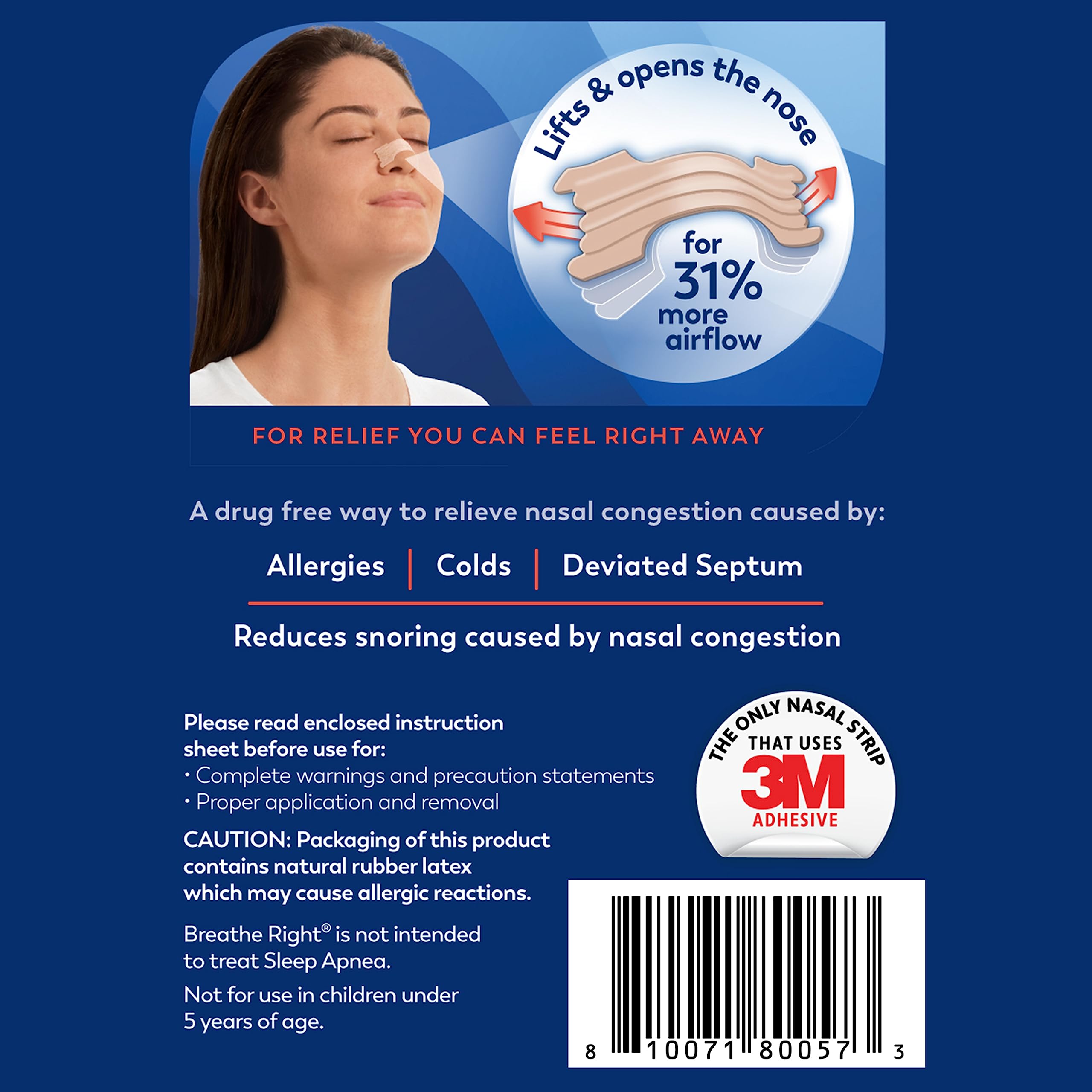 Breathe Right Extra Strength nasal strip on-the-go supports daily activities.
