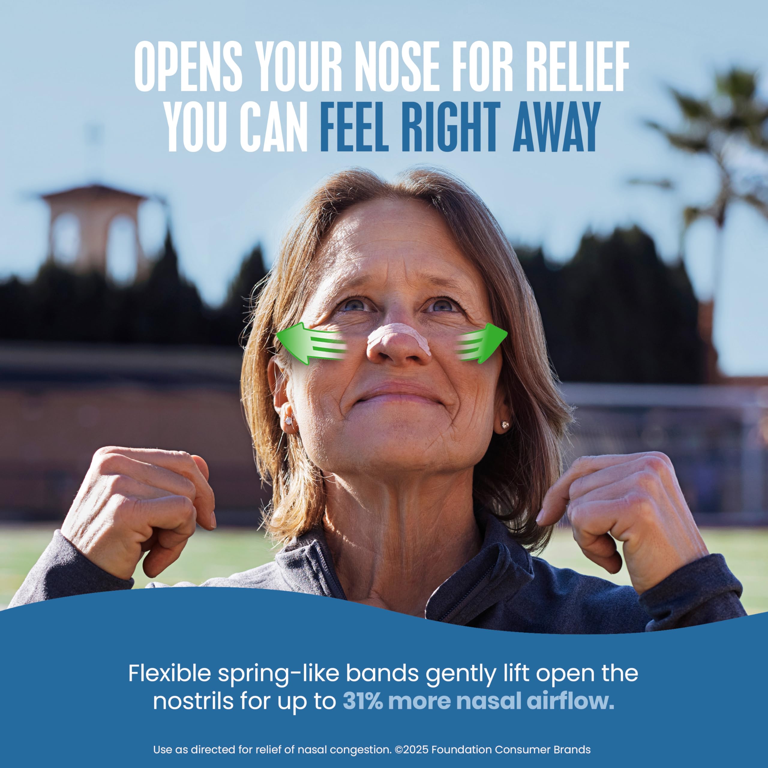 Breathe Right nasal strip helps reduce snoring from nasal congestion