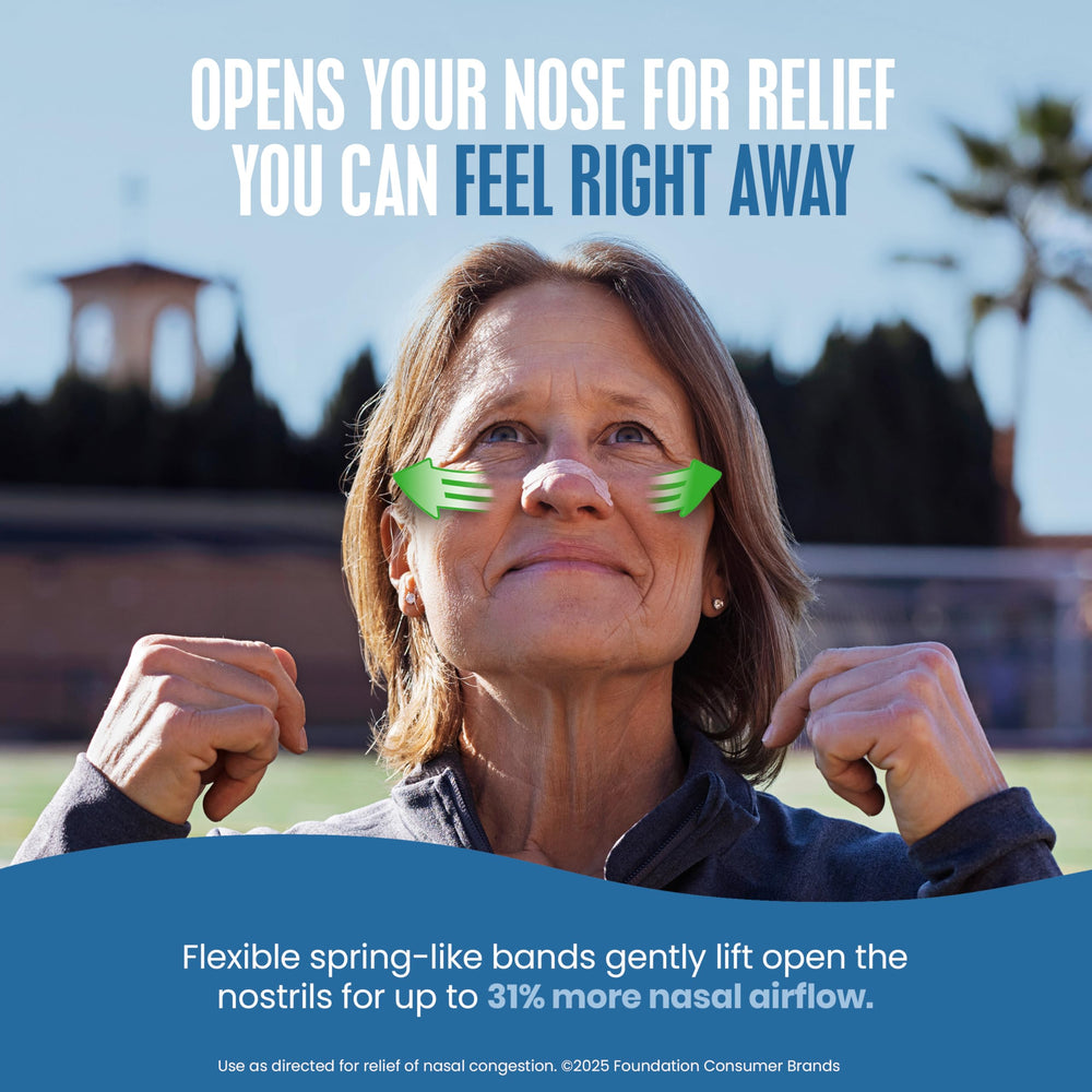 Breathe Right nasal strip helps reduce snoring from nasal congestion