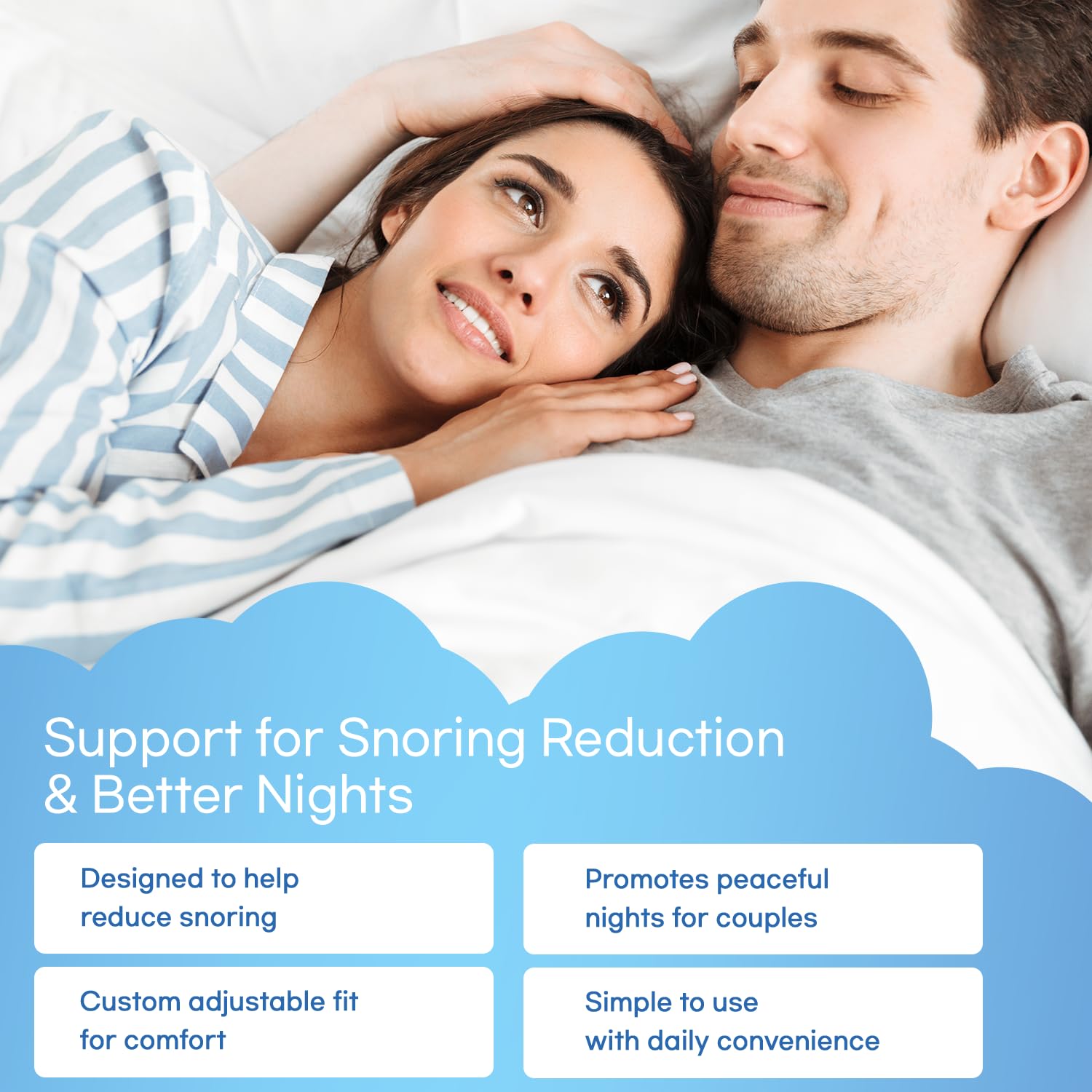 BreazTek Anti Snore Mouthpiece on a nightstand ready for nightly use at home