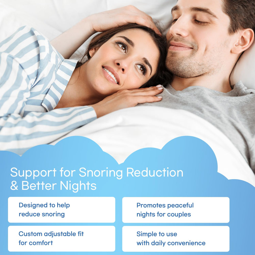 BreazTek Anti Snore Mouthpiece on a nightstand ready for nightly use at home