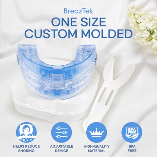 BreazTek Anti Snore Mouthpiece side fit adjustment highlights personalized comfort during sleep