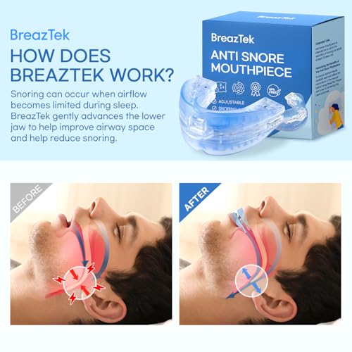 BreazTek Anti Snore Mouthpiece size adjust close-up shows modular advancement increments