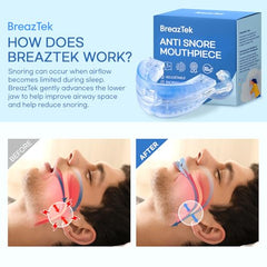 BreazTek Anti Snore Mouthpiece size adjust close-up shows modular advancement increments