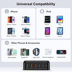 BREEKET USB-C 6-Port side view highlighting vertical cube form factor and port layout