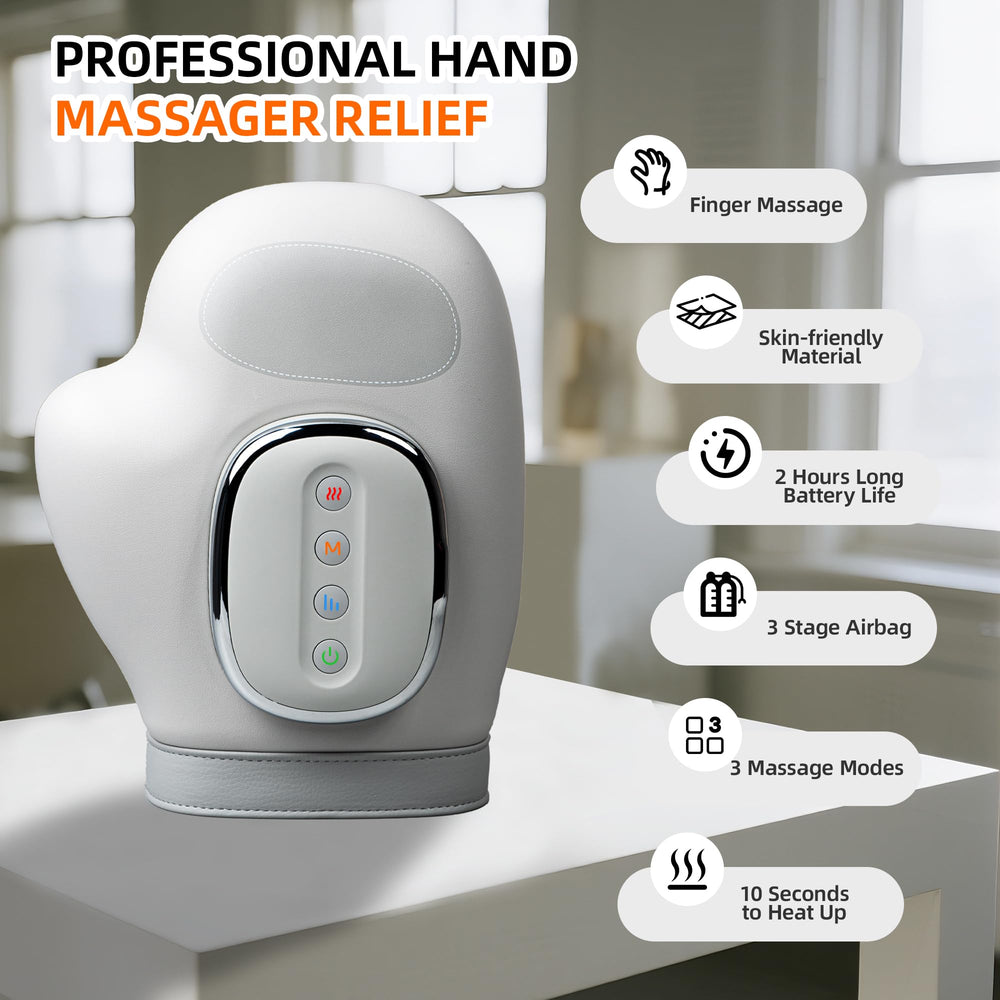 Brenzo hand massager 3 modes 5 intensities delivers personalized comfort for tense hands.