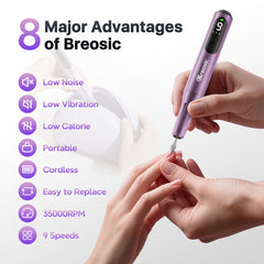 Breosic forward-reverse rotation enables comfortable operation for both hands.