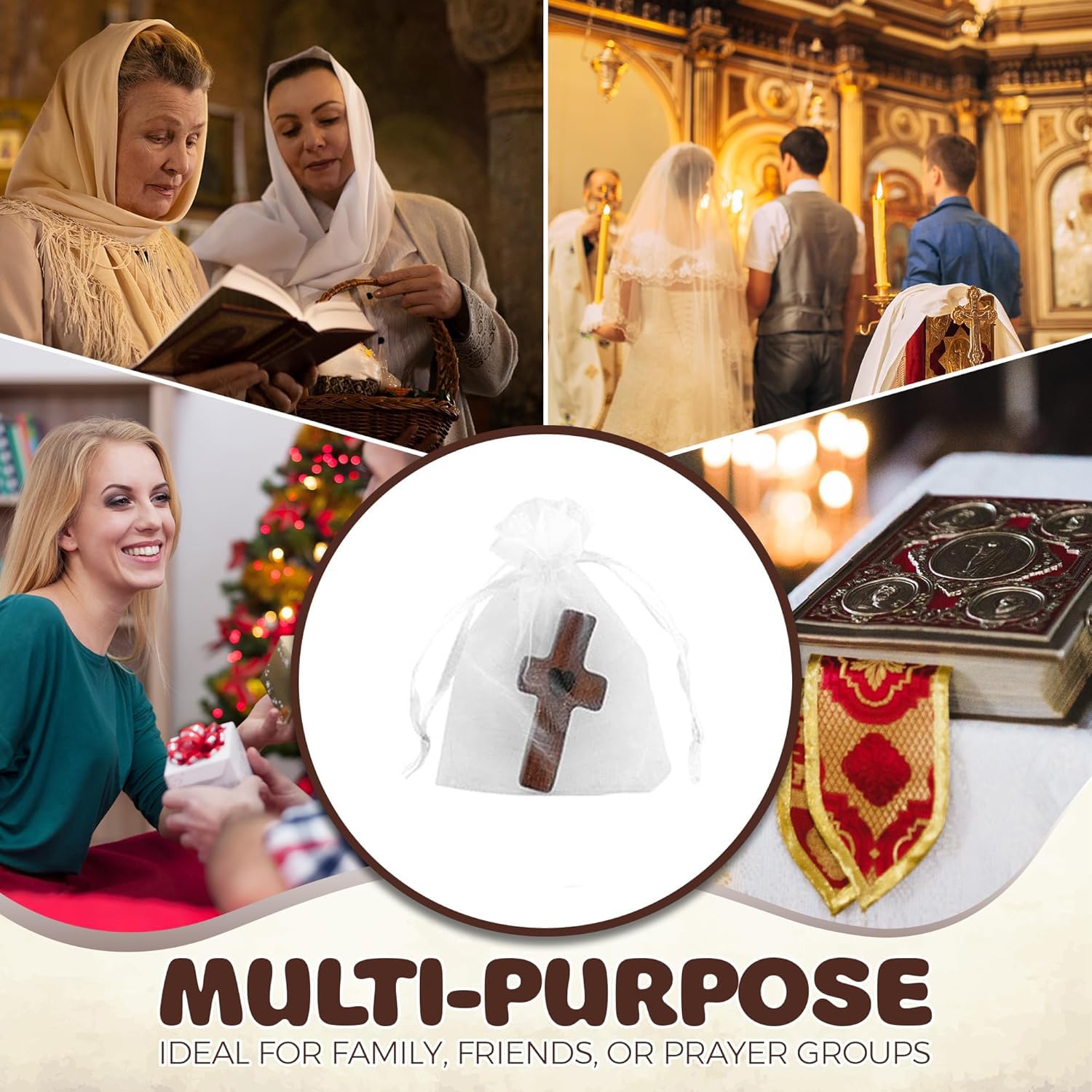 Brevynx devotional cross serves as a decorative spiritual accent