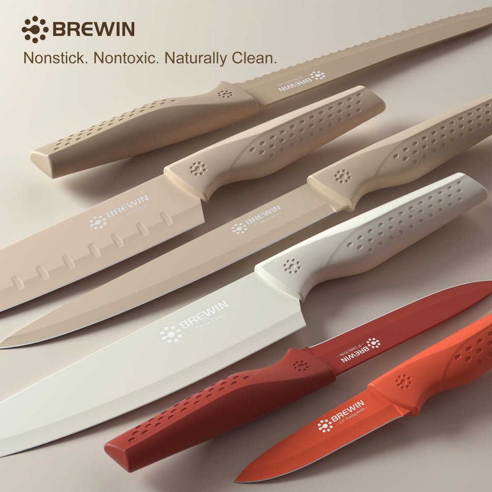 Brewin Santoku Knife 7-inch ready for chopping and mincing tasks.