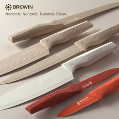 Brewin Santoku Knife 7-inch ready for chopping and mincing tasks.