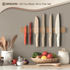 Brewin Slicing Knife 8-inch shown for clean, even slices.