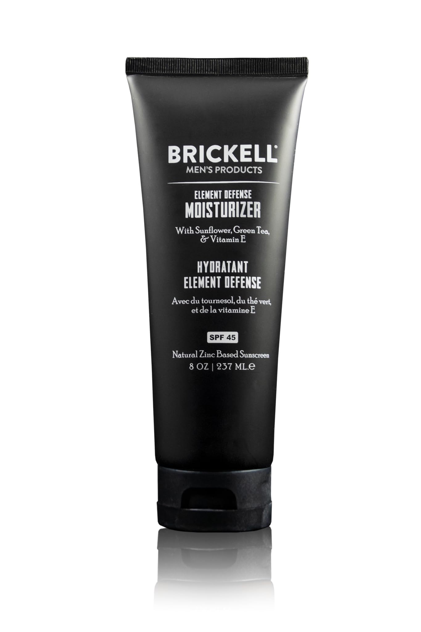 Brickell Element Defense SPF45 bottle image; mineral sunscreen for daily outdoor protection.