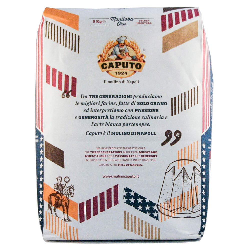 BrickOvenBaker Manitoba Oro Tipo 0 flour grain close-up for baking.