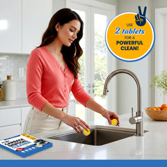 Bright Choice tablet dissolving action demonstrates easy disposal maintenance.