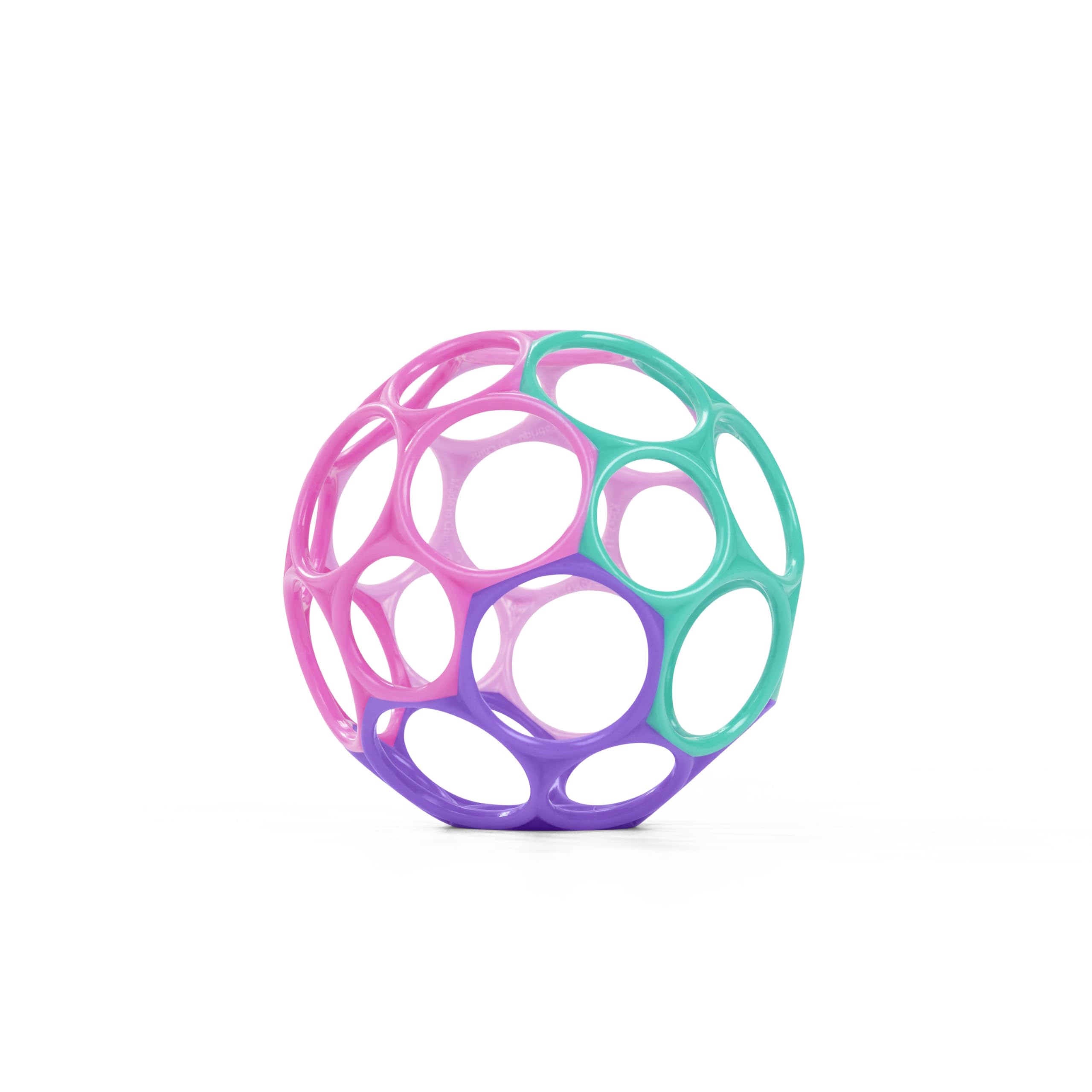 Bright Starts Delightful Duo Oball Classic with finger holes for tiny hands.