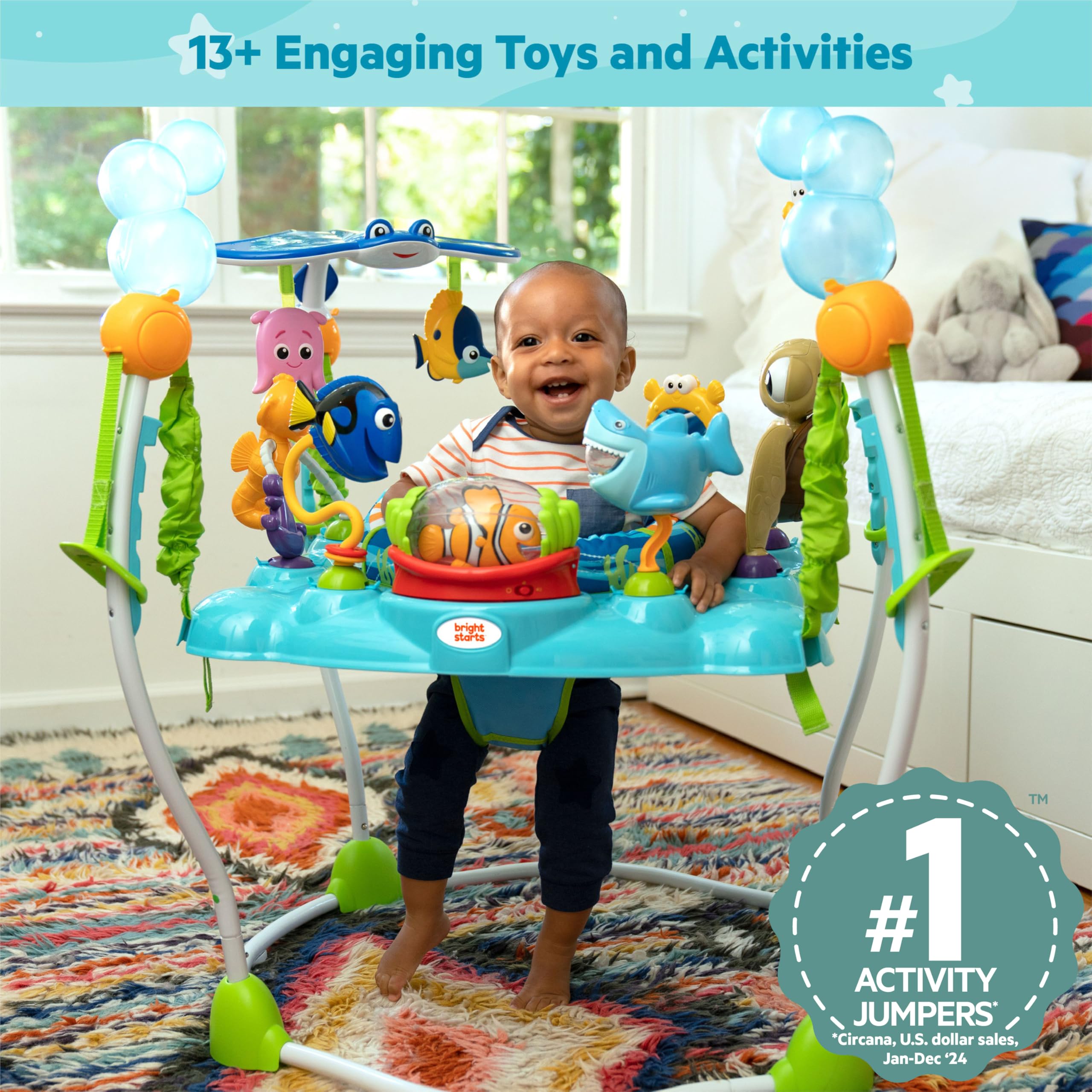 Bright Starts 360-degree rotating chair lets baby steer the ship