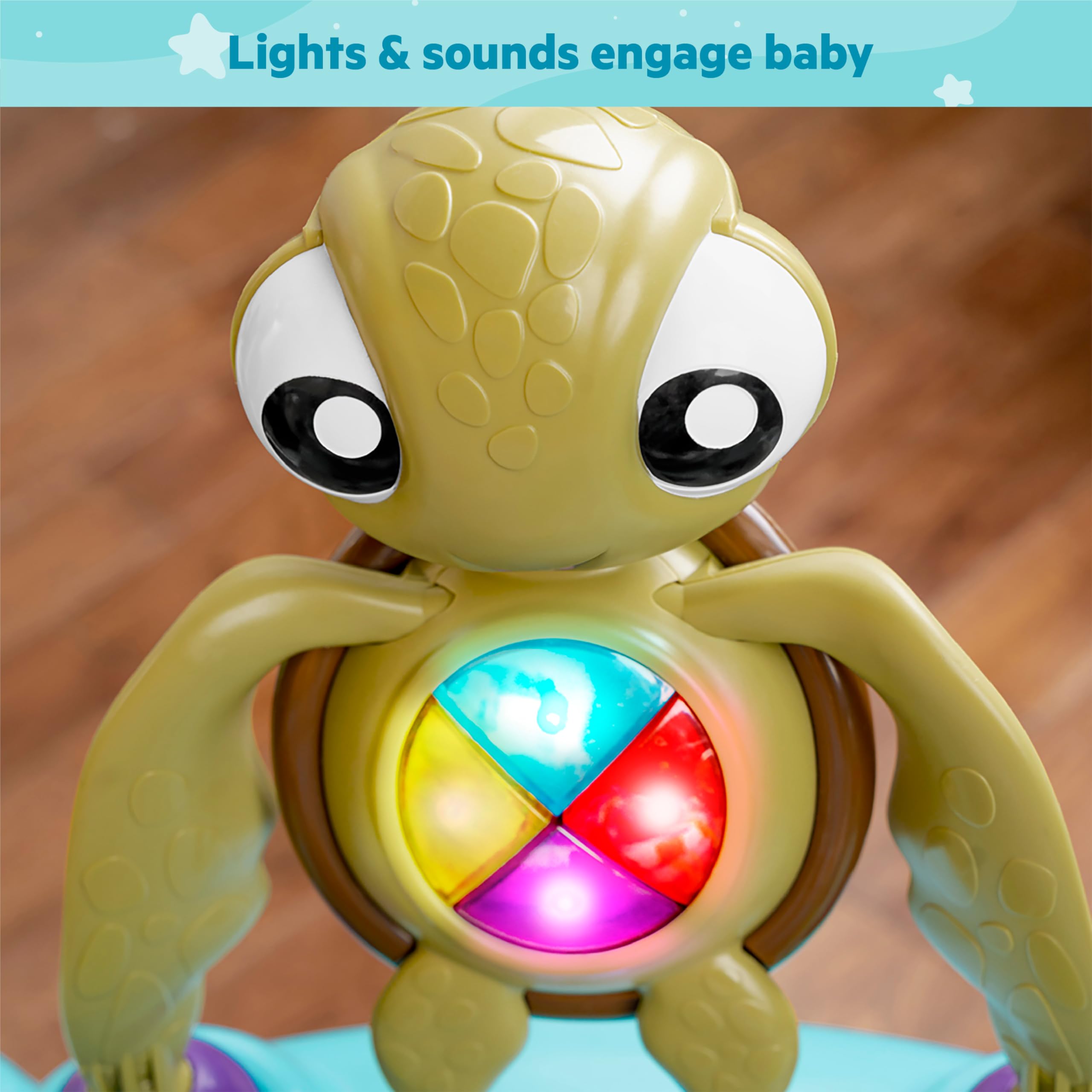 Bright Starts seat pad is machine washable for easy cleanup