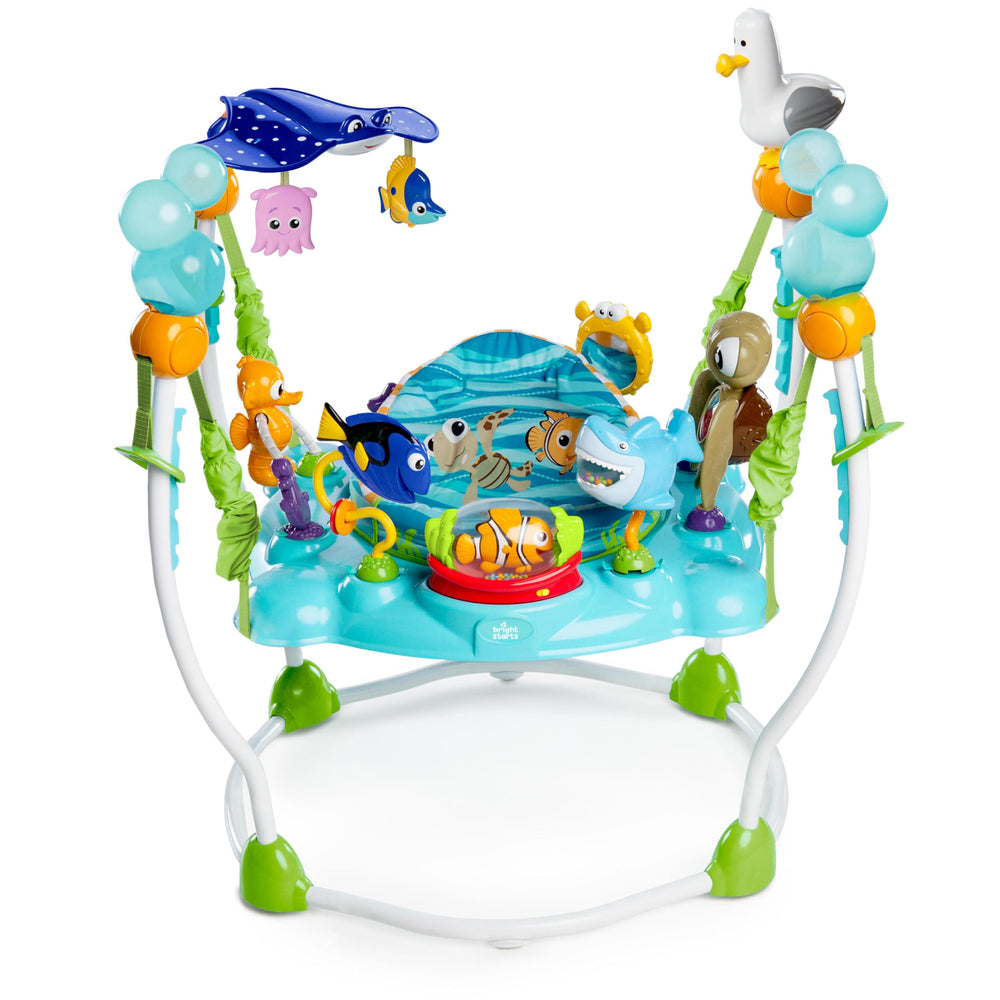 Bright Starts Nemo rollerball toy station in the Finding Nemo Sea of Activities Jumper boosts tactile play