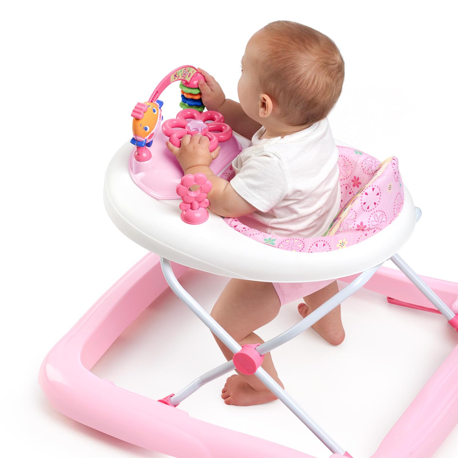 Bright Starts JuneBerry Walk-A-Bout fold frame for compact storage