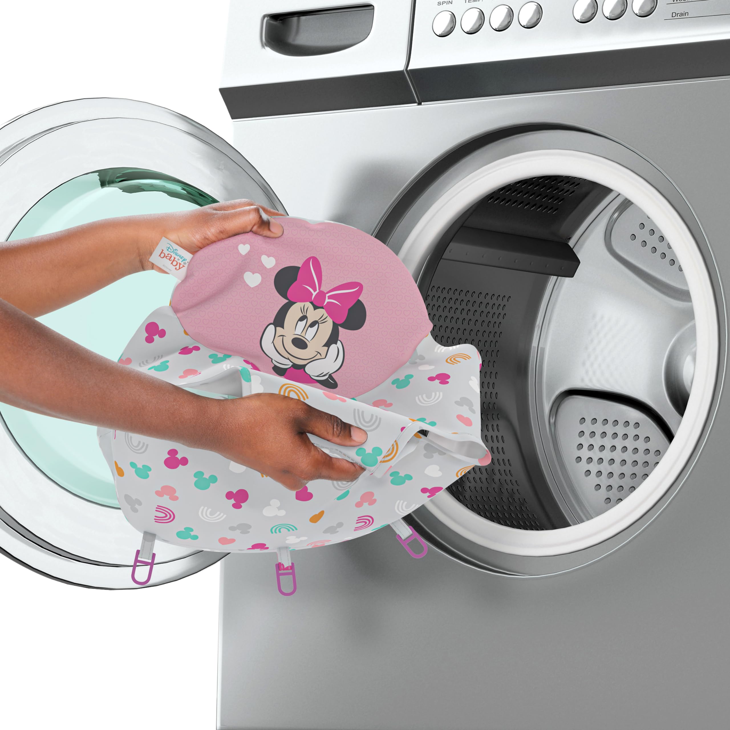 Bright Starts Minnie Forever Besties walker with baby-safe mirror for self-discovery