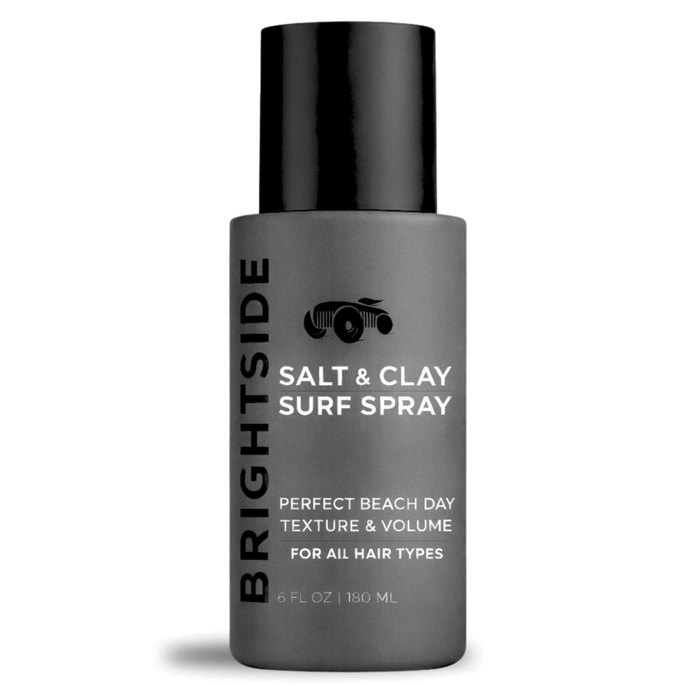 BRIGHTSIDE Salt and Clay Surf Spray bottle front view for textured, beachy volume
