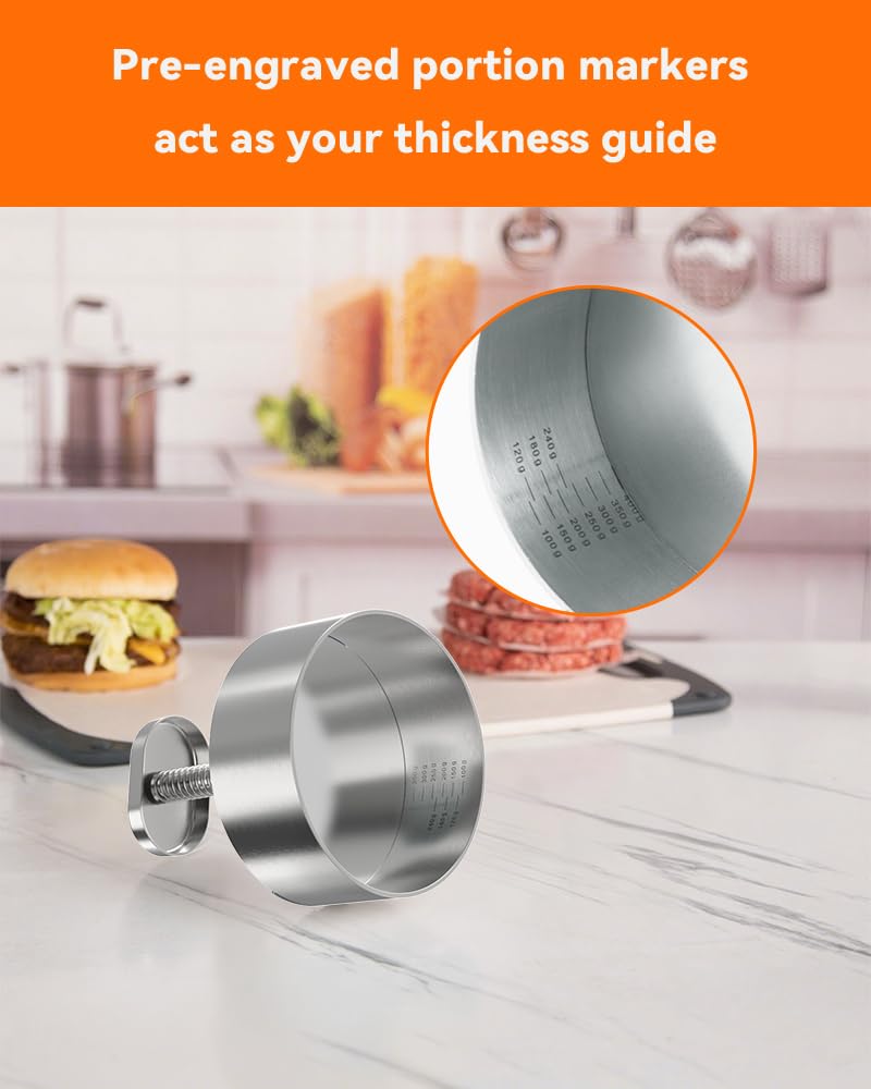 Brigii burger press detachable design for thorough cleaning after use.