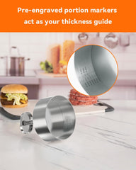 Brigii burger press detachable design for thorough cleaning after use.